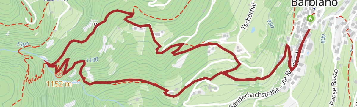 Route map: Waterfall of Barbian/Barbiano